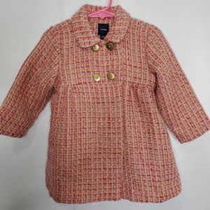 Baby Gap Pink Tweed Coat Size 18-24 Months